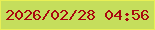 文字の大きさ：3、枠の色：e9f055、背景の色：c5de5c、文字の色：a90810 無料ブログパーツのブログ時計