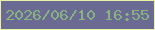 文字の大きさ：5、枠の色：e9f1a8、背景の色：6b6a92、文字の色：89b283 無料ブログパーツのブログ時計