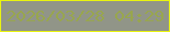 文字の大きさ：3、枠の色：e9f410、背景の色：919588、文字の色：98a64e 無料ブログパーツのブログ時計