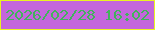 文字の大きさ：5、枠の色：e9f422、背景の色：c466dc、文字の色：41b35c 無料ブログパーツのブログ時計