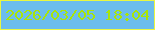 文字の大きさ：2、枠の色：e9f740、背景の色：6cbdec、文字の色：a9e508 無料ブログパーツのブログ時計