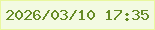 文字の大きさ：1、枠の色：e9f79f、背景の色：f3fae2、文字の色：658b25 無料ブログパーツのブログ時計