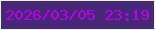 文字の大きさ：2、枠の色：e9f8cb、背景の色：462778、文字の色：bb00ec 無料ブログパーツのブログ時計