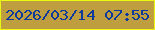 文字の大きさ：3、枠の色：e9f912、背景の色：be9e3e、文字の色：0c3a9c 無料ブログパーツのブログ時計
