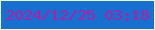 文字の大きさ：5、枠の色：e9f9c9、背景の色：176fcf、文字の色：b31da8 無料ブログパーツのブログ時計