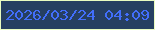 文字の大きさ：3、枠の色：e9fbc0、背景の色：263f61、文字の色：426efa 無料ブログパーツのブログ時計