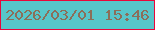 文字の大きさ：5、枠の色：ea063a、背景の色：57c6ca、文字の色：8b6e59 無料ブログパーツのブログ時計