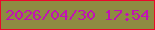 文字の大きさ：5、枠の色：ea082b、背景の色：8e8b42、文字の色：c211b4 無料ブログパーツのブログ時計