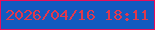 文字の大きさ：4、枠の色：ea0d5a、背景の色：135ac0、文字の色：e1384d 無料ブログパーツのブログ時計