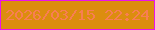 文字の大きさ：1、枠の色：ea13eb、背景の色：dc8d0f、文字の色：f87e53 無料ブログパーツのブログ時計