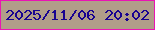 文字の大きさ：5、枠の色：ea14b3、背景の色：b19d89、文字の色：180390 無料ブログパーツのブログ時計