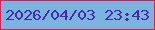 文字の大きさ：4、枠の色：ea1650、背景の色：79b5de、文字の色：4a27ad 無料ブログパーツのブログ時計