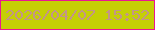 文字の大きさ：1、枠の色：ea1693、背景の色：c5cf05、文字の色：c39588 無料ブログパーツのブログ時計