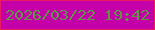 文字の大きさ：2、枠の色：ea1b64、背景の色：c400a8、文字の色：609547 無料ブログパーツのブログ時計