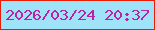 文字の大きさ：5、枠の色：ea1c04、背景の色：9fe3f8、文字の色：ba23a6 無料ブログパーツのブログ時計