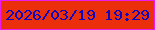 文字の大きさ：5、枠の色：ea1ceb、背景の色：eb2e0b、文字の色：0c05c1 無料ブログパーツのブログ時計