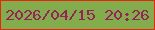 文字の大きさ：4、枠の色：ea2412、背景の色：83ac4c、文字の色：952358 無料ブログパーツのブログ時計