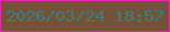 文字の大きさ：4、枠の色：ea26b3、背景の色：745137、文字の色：34817d 無料ブログパーツのブログ時計