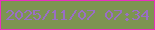 文字の大きさ：3、枠の色：ea2fbf、背景の色：7d9452、文字の色：996ec5 無料ブログパーツのブログ時計