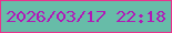 文字の大きさ：4、枠の色：ea318d、背景の色：67bca8、文字の色：b019b7 無料ブログパーツのブログ時計