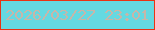 文字の大きさ：3、枠の色：ea3314、背景の色：65d9e1、文字の色：c7b6a9 無料ブログパーツのブログ時計