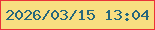 文字の大きさ：1、枠の色：ea3339、背景の色：f8de81、文字の色：25677c 無料ブログパーツのブログ時計
