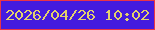 文字の大きさ：1、枠の色：ea3447、背景の色：441bdf、文字の色：e4d16d 無料ブログパーツのブログ時計
