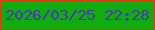文字の大きさ：3、枠の色：ea3712、背景の色：11ac0e、文字の色：4938b6 無料ブログパーツのブログ時計