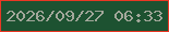 文字の大きさ：4、枠の色：ea3724、背景の色：1d5231、文字の色：a2a79a 無料ブログパーツのブログ時計
