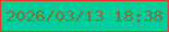 文字の大きさ：2、枠の色：ea3824、背景の色：03cd9b、文字の色：797336 無料ブログパーツのブログ時計