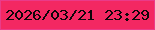 文字の大きさ：3、枠の色：ea3b89、背景の色：f32862、文字の色：0e060a 無料ブログパーツのブログ時計
