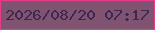 文字の大きさ：4、枠の色：ea3b8a、背景の色：805470、文字の色：3e2751 無料ブログパーツのブログ時計