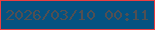 文字の大きさ：5、枠の色：ea3e41、背景の色：045281、文字の色：514f52 無料ブログパーツのブログ時計