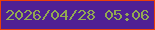 文字の大きさ：3、枠の色：ea3f08、背景の色：4f2094、文字の色：92a952 無料ブログパーツのブログ時計