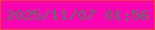 文字の大きさ：4、枠の色：ea4042、背景の色：f804b3、文字の色：55775e 無料ブログパーツのブログ時計