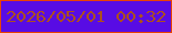 文字の大きさ：3、枠の色：ea4202、背景の色：580ce4、文字の色：ab501f 無料ブログパーツのブログ時計