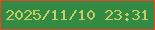 文字の大きさ：4、枠の色：ea452a、背景の色：328a43、文字の色：c6cd66 無料ブログパーツのブログ時計