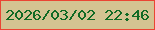 文字の大きさ：1、枠の色：ea4534、背景の色：d4c392、文字の色：116a24 無料ブログパーツのブログ時計