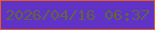 文字の大きさ：5、枠の色：ea5a1a、背景の色：6032c5、文字の色：616541 無料ブログパーツのブログ時計