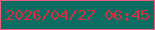 文字の大きさ：3、枠の色：ea5d7d、背景の色：0d6d62、文字の色：d52f3b 無料ブログパーツのブログ時計