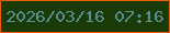 文字の大きさ：5、枠の色：ea5e06、背景の色：1a3b08、文字の色：588f92 無料ブログパーツのブログ時計