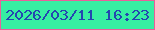 文字の大きさ：4、枠の色：ea5e9b、背景の色：37eea2、文字の色：2446b0 無料ブログパーツのブログ時計