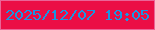 文字の大きさ：1、枠の色：ea6597、背景の色：eb0e45、文字の色：1896e3 無料ブログパーツのブログ時計