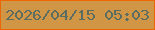 文字の大きさ：4、枠の色：ea6703、背景の色：d09645、文字の色：5b6d61 無料ブログパーツのブログ時計