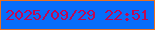 文字の大きさ：5、枠の色：ea6f1f、背景の色：076dfa、文字の色：c00853 無料ブログパーツのブログ時計