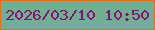 文字の大きさ：5、枠の色：ea7007、背景の色：73ad93、文字の色：84116f 無料ブログパーツのブログ時計