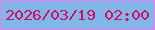 文字の大きさ：5、枠の色：ea7aee、背景の色：80b7e8、文字の色：d10d64 無料ブログパーツのブログ時計