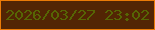 文字の大きさ：5、枠の色：ea7b07、背景の色：522504、文字の色：566504 無料ブログパーツのブログ時計