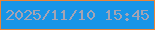 文字の大きさ：1、枠の色：ea8437、背景の色：1795e7、文字の色：a4a3b4 無料ブログパーツのブログ時計