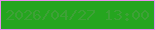 文字の大きさ：5、枠の色：ea8dee、背景の色：25a51f、文字の色：3ea137 無料ブログパーツのブログ時計